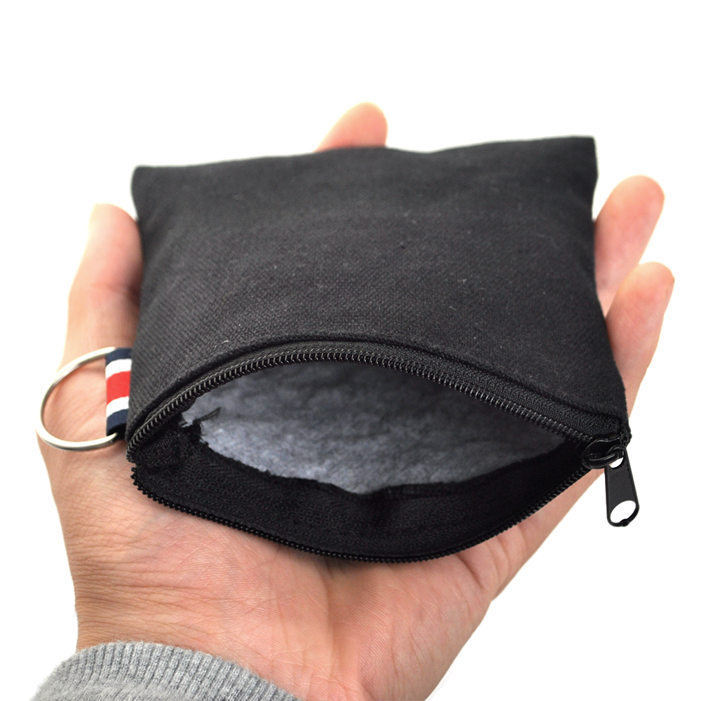 Muka 12 Pack Coin Purse with Carabiner Cotton Canvas Pouch 4-1//4 x 4-1//4 Inches