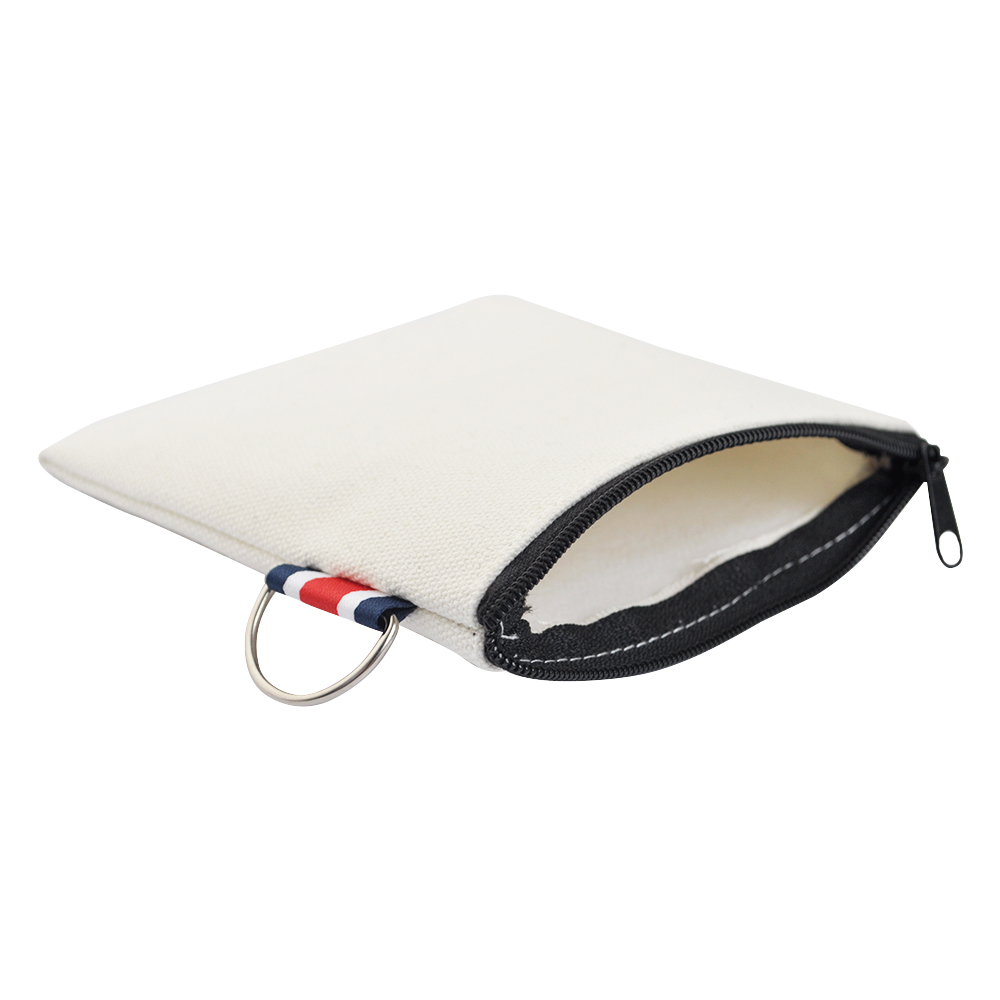 Muka 12 Pack Coin Purse with Carabiner Cotton Canvas Pouch 4-1//4 x 4-1//4 Inches