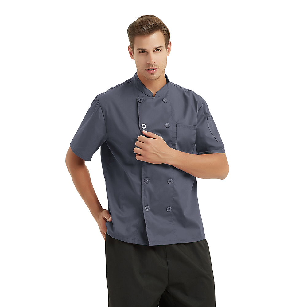 3x Lot Toptie Short Sleeve Chef Coat Jacket Pack Unisex Kitchen Cook Uniform Ebay 3188