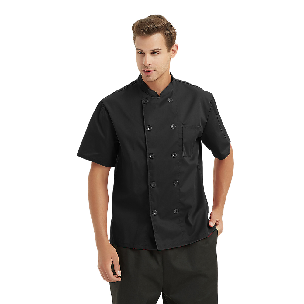 2x Lot Toptie Short Sleeve Chef Coat Jacket Pack Unisex Kitchen Cook Uniform Ebay 3753