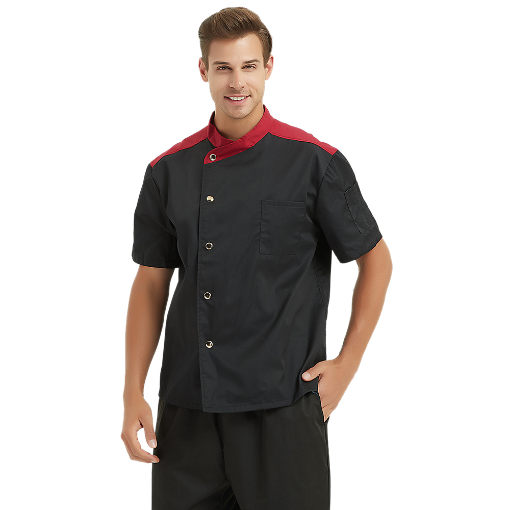 2x Lot Toptie Short Sleeve Chef Coat Jacket Pack Unisex Kitchen Cook Uniform Ebay 3014