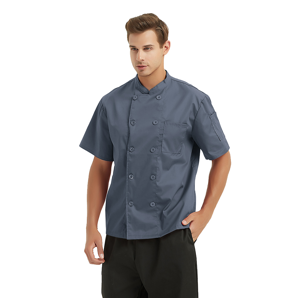 2x Lot Toptie Short Sleeve Chef Coat Jacket Pack Unisex Kitchen Cook Uniform Ebay 6895