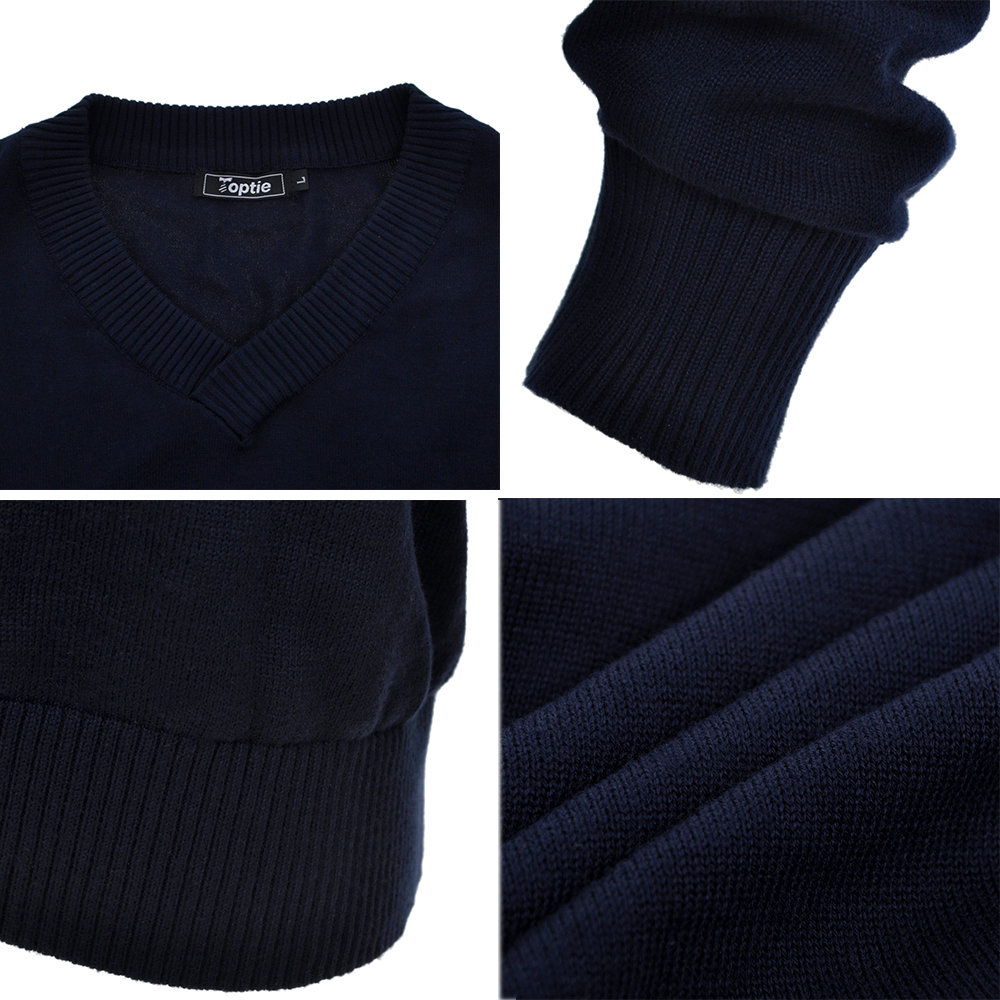 TOPTIE Mens Sweater Long Sleeve Basic Knit Pullover, V Neck / Crew Neck