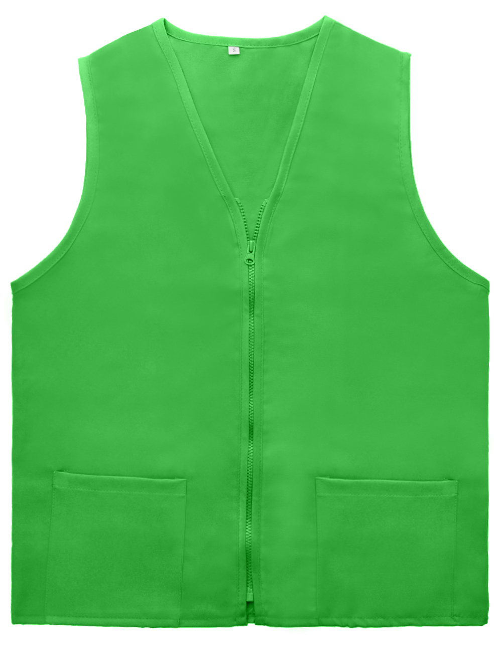 5x Lot TOPTIE Zipper Uniform Vest with 2 Pockets for Supermarket Clerk