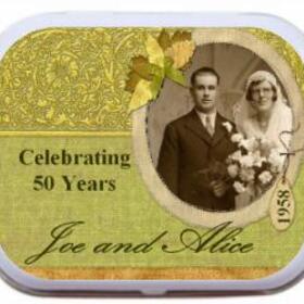 50th Wedding Anniversary Favors on Com  25th 50th Wedding Anniversary Mint Tins  Party Favors Decorations